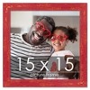 PosterPalooza | Square Shabby Chic Red Picture Frame - UV Acrylic, Foam Board Backing, Hanging Hardware - 2 of 4