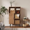4-Tier Open Bookshelf with Legs, Walnut Bookcase Retro Wood Bookshelves Storage Organizer Shelf, Storage Organizer for Living Room/Home/Office - 3 of 4