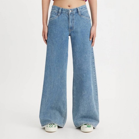 94 Baggy Wide Leg Women Jeans - Medium Wash