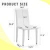 Set of 4 PU Backrest Dining Chairs with Metal Legs for Minimalist and Modern Home Styles, 16.2*18.5*34.6in - 2 of 4