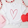 Simply Sage Market Women's Hand Drawn Heart Short Sleeve Graphic Tee - 3 of 4