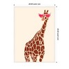 Kate & Laurel All Things Decor 28"x38" Sylvie Giraffe in Preppy Cute Heart Sunglasses Framed Canvas by Honey Island Studio White - 3 of 4