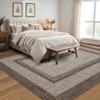 Washable Modern Geometric Bordered Area Rugs for Bedroom Living Room, Soft Non Slip Floor Carpet for Office - 4 of 4