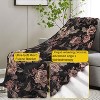Lomsoe Christmas Floral and Bat Flannel Throw Blankets,Throws for Bedroom Sofa Home Decor Gifts for Women Christmas Gift. - 3 of 4