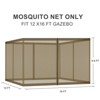 Aoodor Gazebo Replacement Netting Screen, Universal Gazebo 4-Panel Mosquito Net Sidewalls with Double Zippers for Outdoor Patio - 3 of 4