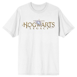 Hogwarts Legacy Logo Crew Neck Short Sleeve Men's White T-shirt - 1 of 3