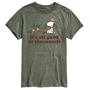 Men's - Peanuts - All Good In The Woods Short Sleeve Graphic T-Shirt - 1 of 4