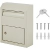 Acekool Steel Locking Wall Mount Mailbox, Security Key Drop Box for Outdoor, for Parcels & Letter Collection - 3 of 4