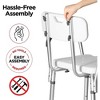 Shower Chair with Handles Set of 3 - Includes Back Scrubber & Additional Sponge – Anti Slip with 6 Adjustable Heights Portable MedicalKingUsa - 2 of 4