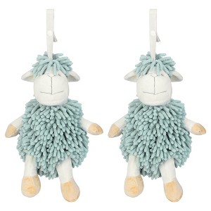 REGALWOVEN Cute Sheep Chenille Soft Absorbent Quick Drying Fuzzy Ball Hand Towel 9" x 13" 2 Pcs - 1 of 4