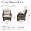 Outdoor Patio Swivel Chair Swivel Rocker Patio Chairs with 5 Inch Cushion - 2 of 4