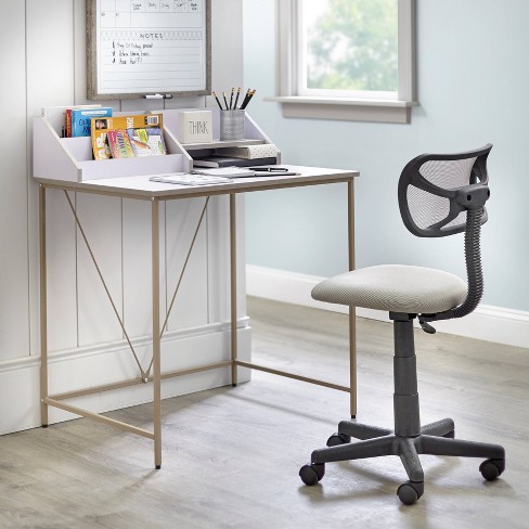 Quincy Kids' Desk and Chair Set White/Gray - Buylateral