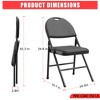 2/4/6 Pack Padded Folding Chairs, PU Leather Upholstered Foldable Chairs Set, Portable High Back Chairs for Office, Party, Dining Room - 3 of 4