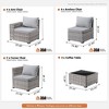 XIZZI Modular Sectional Patio Set with Convertible Corner Sofa, 3.54" Thickened Cushions & 7.68" Wide Armrests, Outdoor Conversation Sofa in 7 Colors - 2 of 4