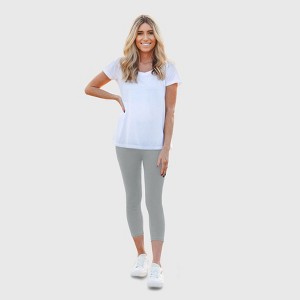 City Threads Women's Capri Leggings, 100% Cotton, USA-Made Comfortable Everyday Wear - 1 of 4