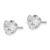 Chisel Stainless Steel Polished 8mm Heart Cubic Zirconia Stud Earrings - 4 of 4