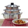 Imusa imusa usa r200-caldero22c traditional colombian natural caldero set  3-piece (1.6/3.2/4.6) quart, silver (dutch oven set)