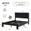 Kumasinova Queen/King Bed Frame with Storage Headboard,Wooden Bed Frames with USB Charging,Bed Frame Queen/King Size with LED Lights&Under-Bed Storage - 2 of 4