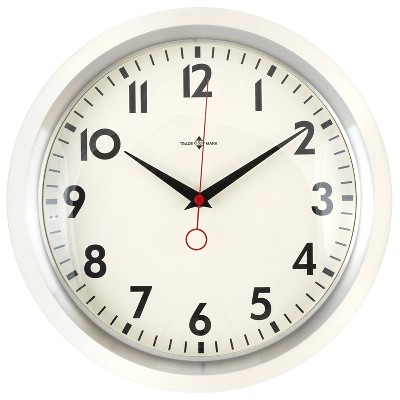 14 Schoolhouse Clock Cream Threshold Target - Target Wall Clocks Large