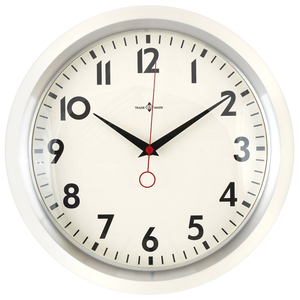 Photos - Wall Clock 14" Schoolhouse Clock Cream - Threshold™