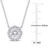 EVERLY JEWELRY | Sterling Silver 1 1/2 CT DEW Created White Moissanite Necklace With Chain, 18-inch - 2 of 4