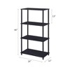 Lyngins 4-Tier KD Bookshelves,Powder Coating Shelving Units with 15mm Thick Panel,Metal Frame,Wood Open Bookcases for Living Room,Office - 3 of 4