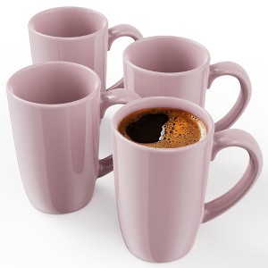 Omniware Teaz Cafe 18 oz Classic Mug, Set of 4 - Vintage Stoneware Coffee Cups, Nostalgic 50s-Inspired Drinkware, Rustic Farmhouse Aesthetic - 1 of 4