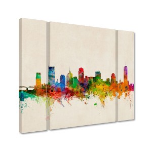 Michael Tompsett 'Nashville Skyline' Multi Panel Art Set Large - 1 of 3