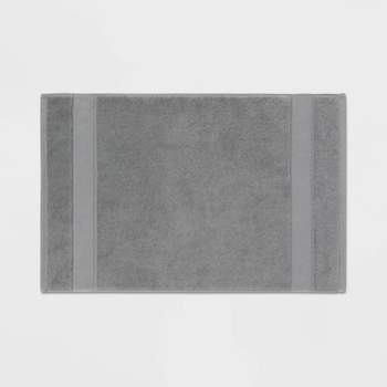 17x24 Velveteen Grid Memory Foam Bath Rug Dark Gray - Room Essentials™ in  2023