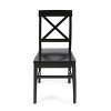 Lyngins Dining Chairs Set of 2,Farmhouse Acacia Wood Kitchen Chairs with X-Shaped Backrest for Living Room,Dining Room,Bedroom - 4 of 4