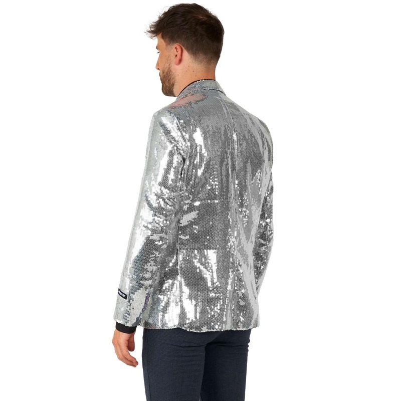 Suitmeister Men's Christmas Blazer - Sequins Silver, 2 of 5
