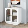 Aubrey Storage Cabinet with 2 Acrylic Door,Free Standing Accent Cabinet,Sideboards and Buffets With Adjustable Shelves-The Pop Home - 2 of 4