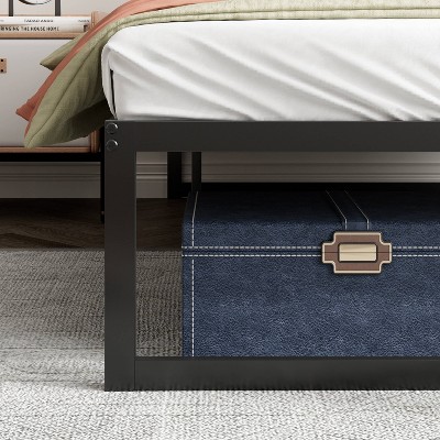 Twin Abel 14" Metal Platform Bed Frame Black - Zinus : Target