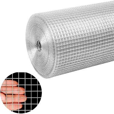 Zevemomo 60'' x 100' 1/2inch Hardware Cloth 23Gauge Chicken Wire Fencing for Garden Pet Cage Rabbit Net, Silver Mesh Roll Galvanized After Welding