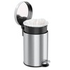 iTouchless Step Pedal Bathroom Trash Can with AbsorbX Odor Filter and Removable Inner Bucket 3 Gallon Round Stainless Steel - 4 of 4