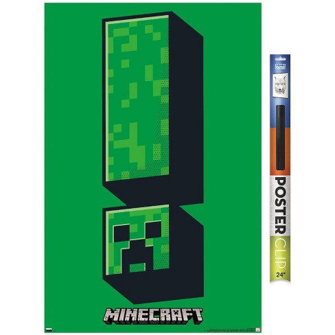 Trends International Minecraft - Creeper Symbol Unframed Wall Poster Prints  : Target