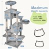 Sapphtopaz Large Multi-Level Cat Tree, Tall with Sisal-Covered Scratching Posts, Ladder, Dangling Ball, and Platform for Cats to Play and Rest - 3 of 4