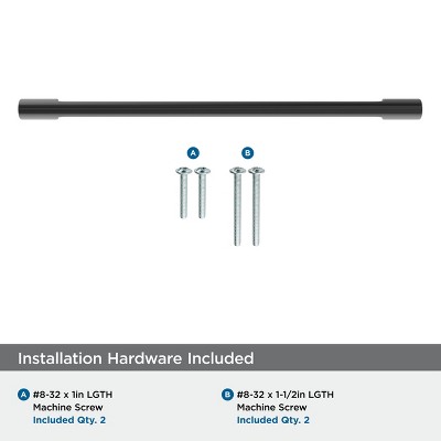 Matte Black 10-1/16" Modern Industrial Cabinet Pull