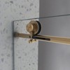 PexFix 76 in.x 60 in. Frameless Single Sliding Shower Door 8mm Tempered Glass With Adjustable Soft Closing Design for Spa Bathroom Brushed Gold - 4 of 4