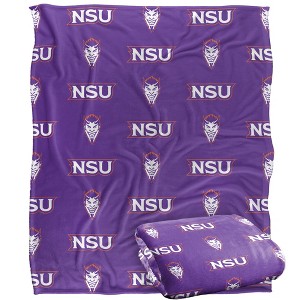 Northwestern State University Logo Pattern Silky 50x60 Blanket, 1 Sided - 1 of 4