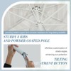 Aoodor 9FT Outdoor Patio Market Umbrella Aluminum Frame with Push Button Tilt Crank and 8 Steel Ribs,for Garden Deck Backyard and Pool - 4 of 4