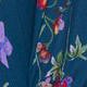 teal red floral