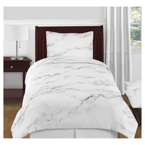 Black White Marble Comforter Set Twin Sweet Jojo Designs