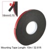 Unique Bargains Car Waterproof Double Sided Sponge Tape Red Black 0.7  Width : Target