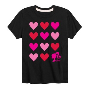 Boys' - Barbie - Barbie Heart Grid Short Sleeve Graphic T-Shirt - 1 of 4