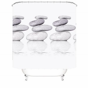 Stone Shower Curtains for Bathroom Waterproof Fabric Bath Curtain Durable Soft Stylish Bathroom Decor 72x72 Inch - 1 of 1