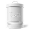 Amici Pet Retro Treats Storage Canister, 72 oz. , White - 2 of 4