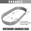 Cesicia 8 x 4 x 1 FT 2 PCS Light Gray Oval Galvanized Metal Raised Garden Beds - 2 of 4