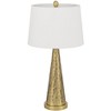 Cal Lighting Cusago metal table lamp with taper hardback drum shade - 3 of 4