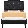 CAVINAS Twin Size Modern Casual Platform Bed Frame with High Upholstered Headboard,No Box Spring Needed - 4 of 4
